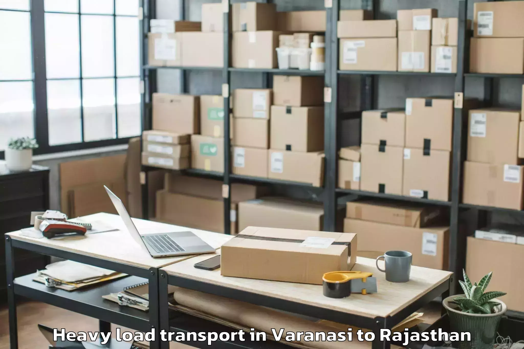 Professional Varanasi to Banswara Heavy Load Transport